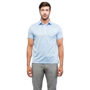 MINISTRY OF SUPPLY LIGHT BLUE 4 WAY STRETCH SHORT SLEEVE POLO Medium‎ Blue